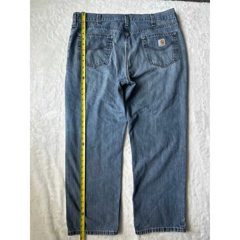 Carhartt Relaxed Fit Jeans Mens 38x30 Blue Denim Work Pants 101483 966
